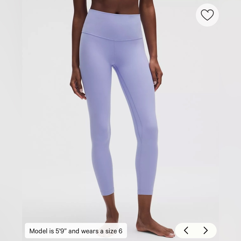 NWT $98 Lululemon Align™ High-Rise Pant 25" in Dusty Lilac Size 6 Leggings - Picture 3 of 10